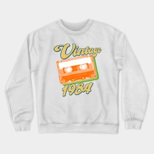 Vintage 1984 Retro Cassette Crewneck Sweatshirt